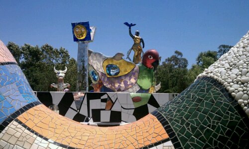 Queen Califia standing on an Eagle Queen Califia standing on an Eagle