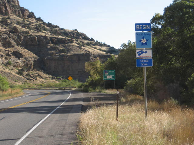 Beginning of Grand Mesa Scenic Byway Beginning of Grand Mesa Scenic Byway