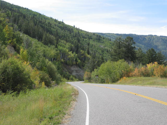 Looking downhill Looking downhill