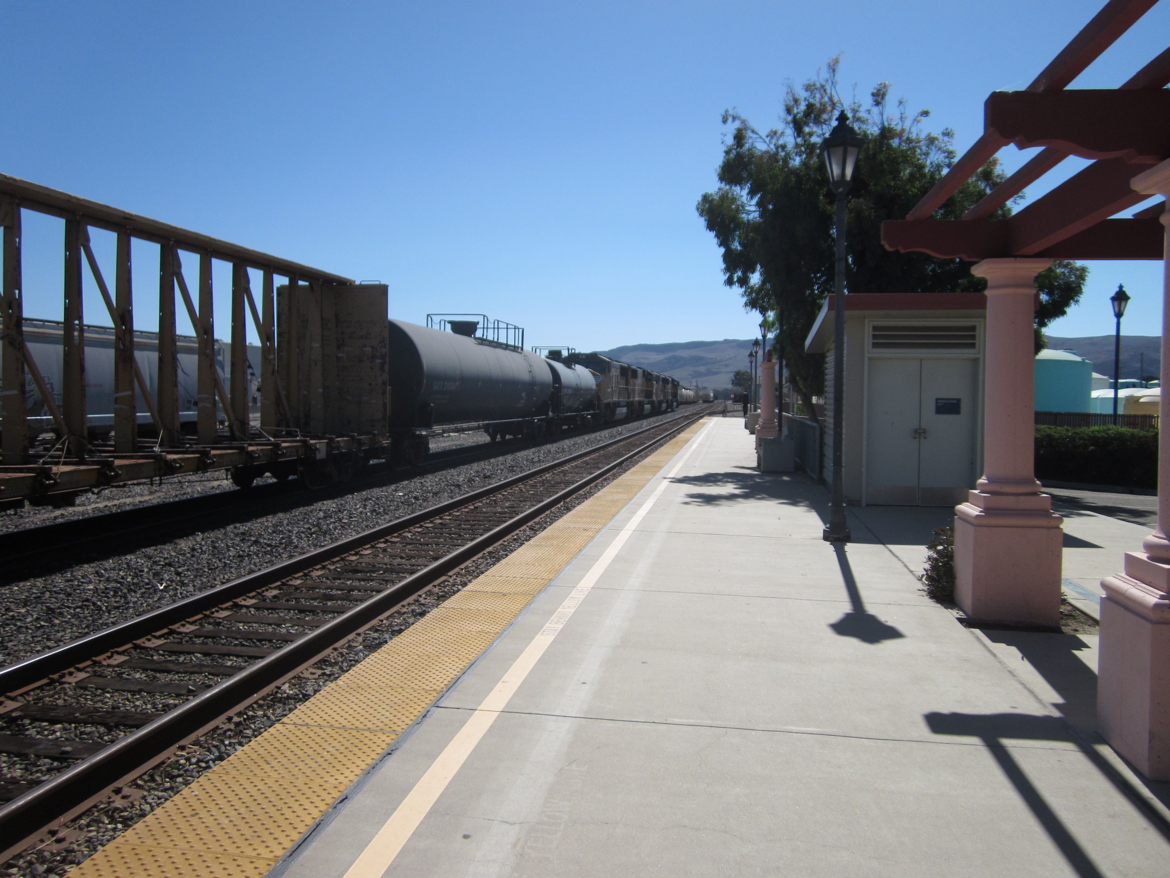 Waiting for the train.